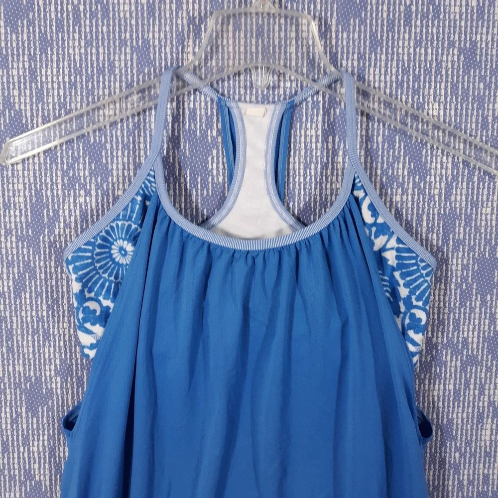 Lululemon Tank Top Womens Size 8 Built-In Bra Blue Gym Run Yoga Workout